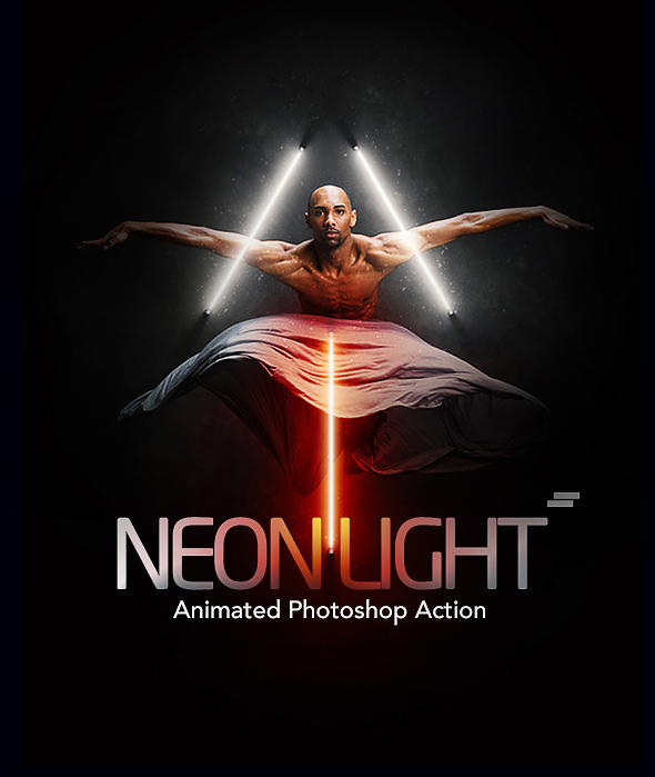 Gif Animated Neon Light Photoshop Action