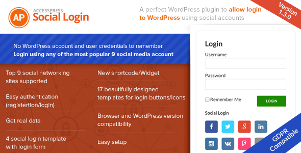 AccessPress Social Login - CodeCanyon Item for Sale