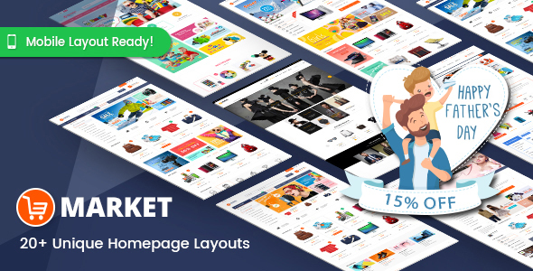 Market - Premium Responsive Magento 2 and 1.9 Store Theme with Mobile-Specific Layout (20 HomePages) - Shopping Magento