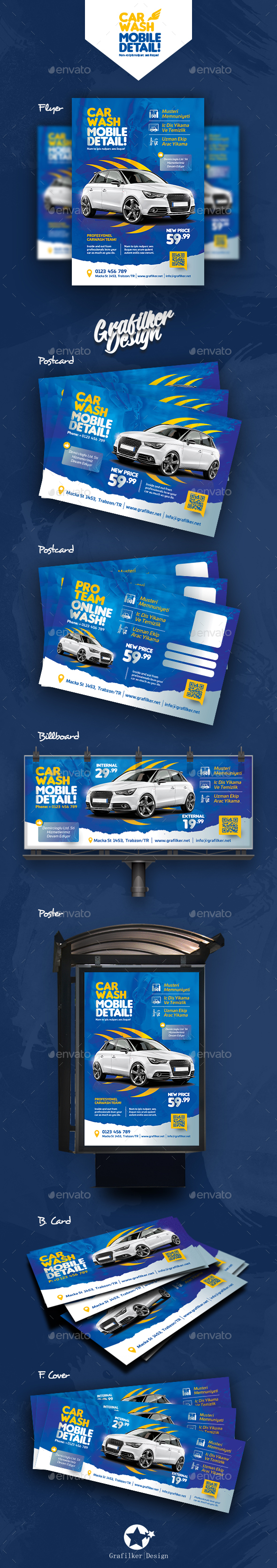 Car Wash Bundle Templates - Corporate Flyers