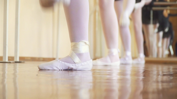 Girls Involved in Ballet at the Dance Class