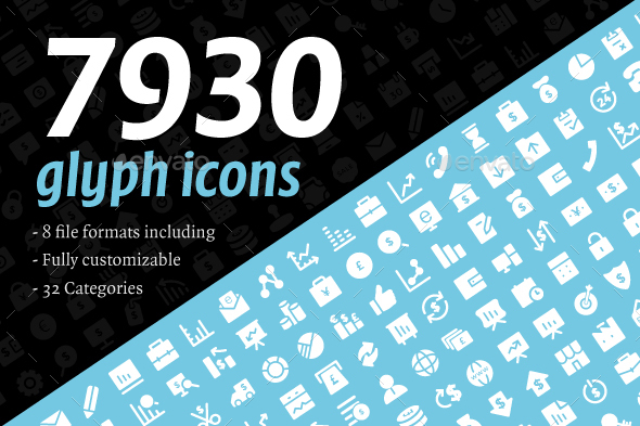 7930 Glyph Icons - Icons