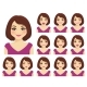 Woman Expressions Set, Vectors | GraphicRiver
