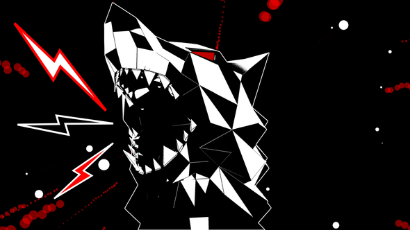 Low Poly Wolf Head VJ Loop, Motion Graphics | VideoHive