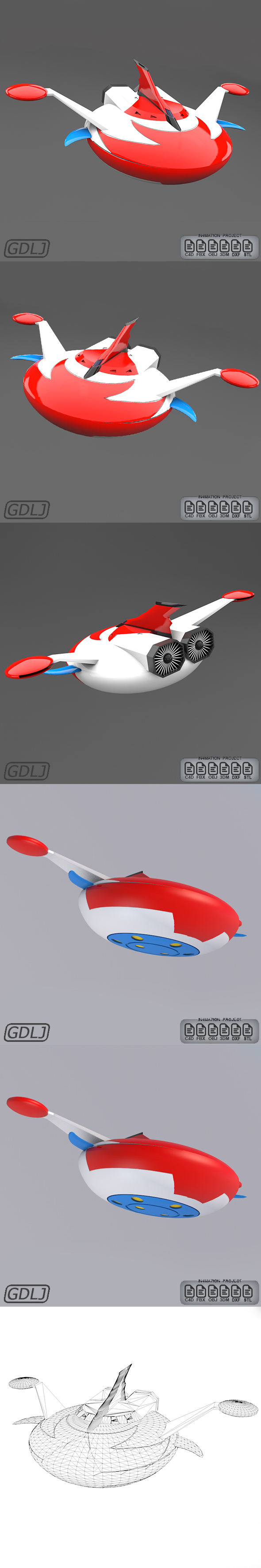 Saucer Grendizer 3D - 3Docean 22112052