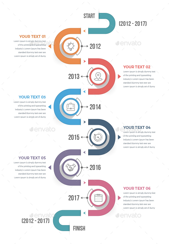 Vertical Timeline Infographics - Infographics