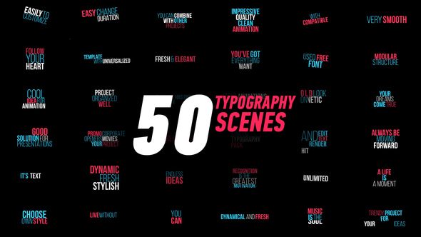 50 Typography Scenes for Premiere Pro