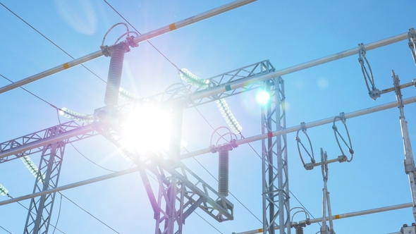 Electrical Distribution Substation with Ceramic Insulators alt