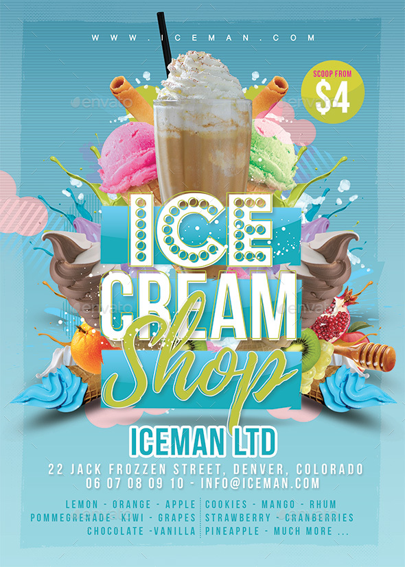 Ice Cream Shop Flyer By N2n44 Graphicriver