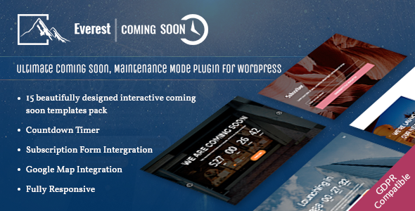 Everest Coming Soon - Ultimate Coming Soon, Maintenance Mode Plugin for WordPress - CodeCanyon Item for Sale