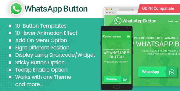 WP WhatsApp Button - Premium WhatsApp Button Plugin for WordPress - CodeCanyon Item for Sale