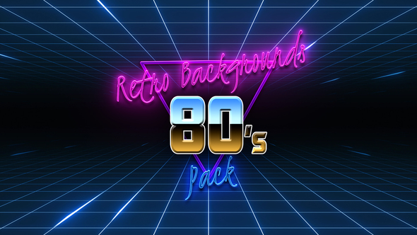 80s Retro-Futuristic Background Pack