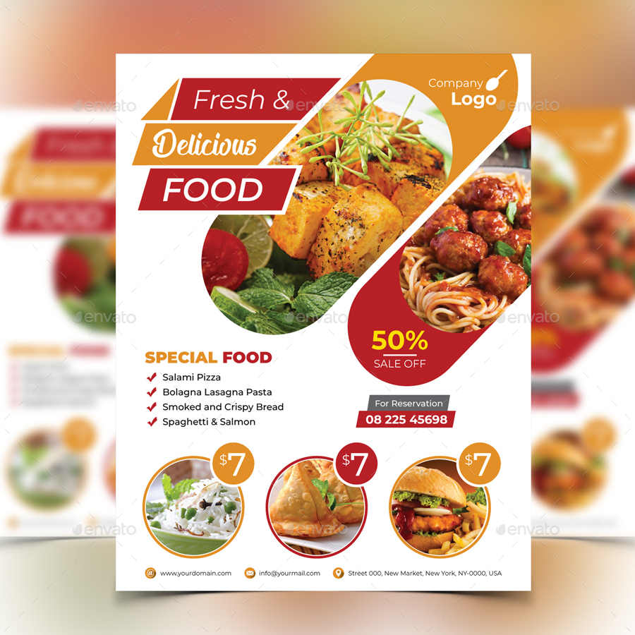 Restaurant Menu Flyer Templates