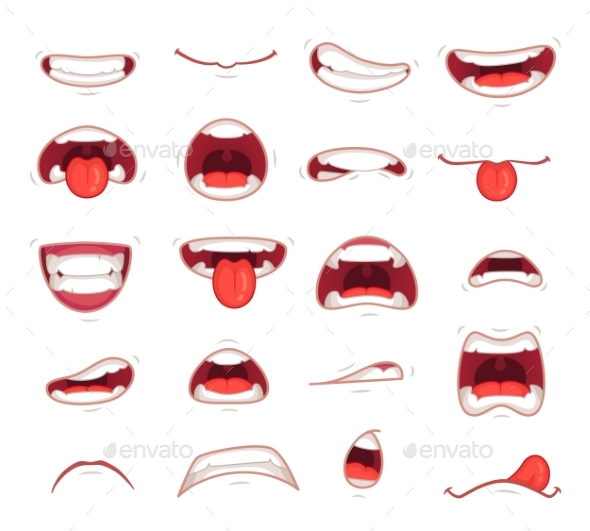 Cartoon Mouths - People Characters