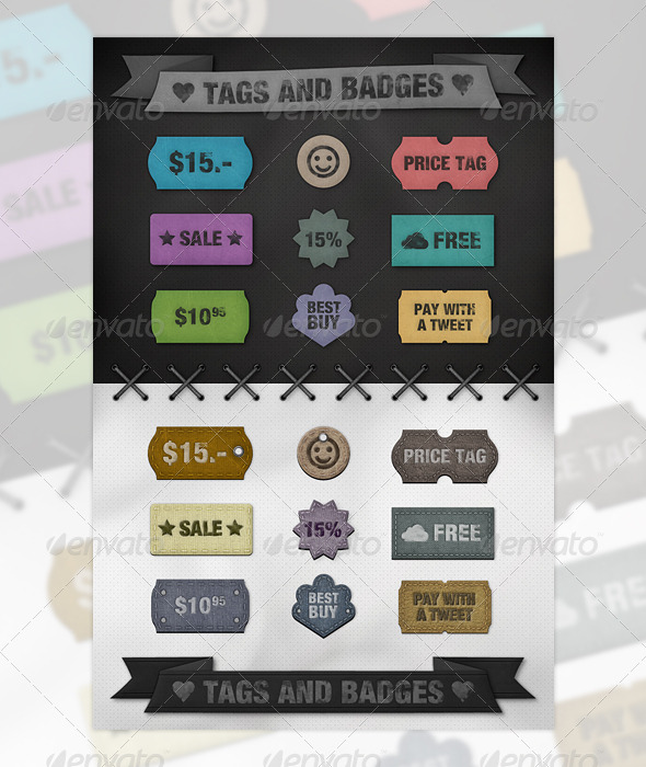 Tags and Badges - Badges & Stickers Web Elements