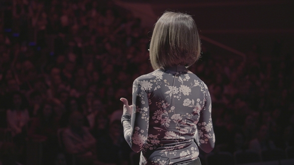 Business Woman Presentation Education Training alt