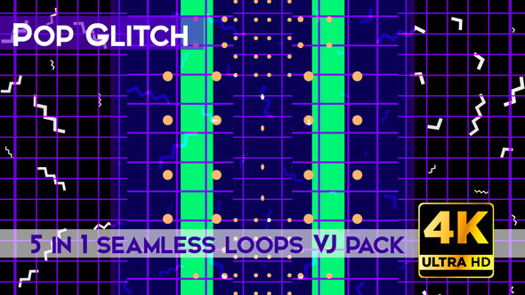 Pop Glitch VJ Loops
