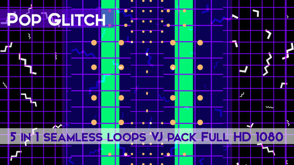 Pop Glitch VJ Loops