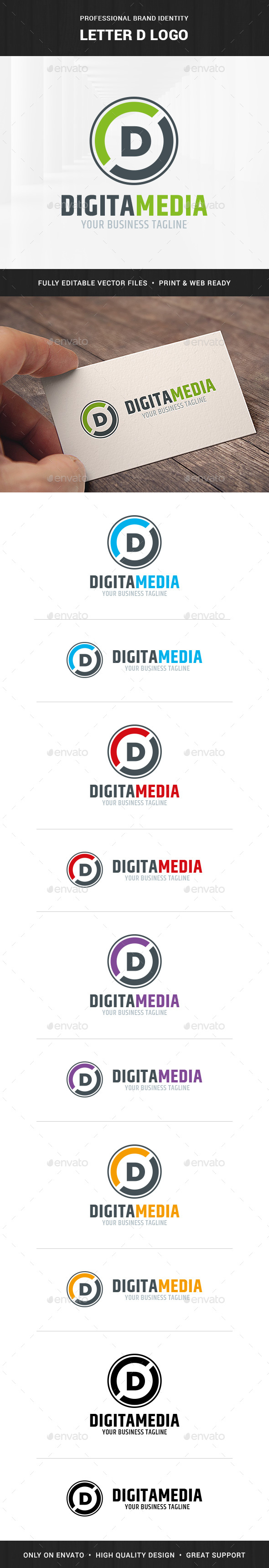 Letter D Logo Template - Letters Logo Templates