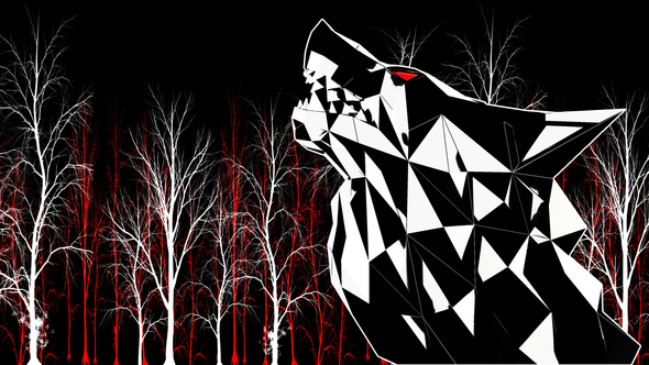 Low Poly Wolf VJ Loop