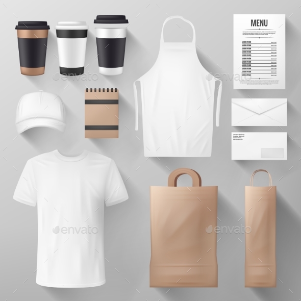 Restaurant and Cafe Corporate Identity Template - Food Objects