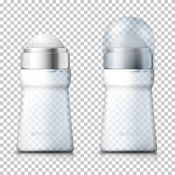 Vector Realistic Transparent Deodorant Bottles - Health/Medicine Conceptual
