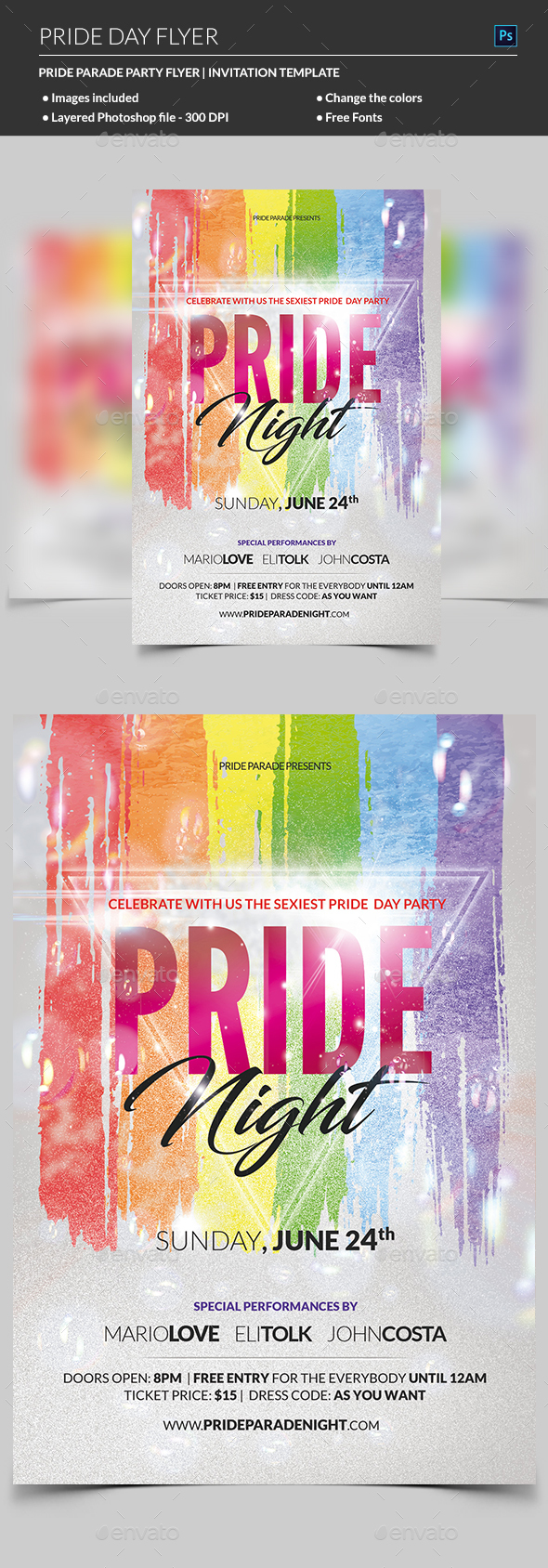 Pride Flyer - Clubs & Parties Events