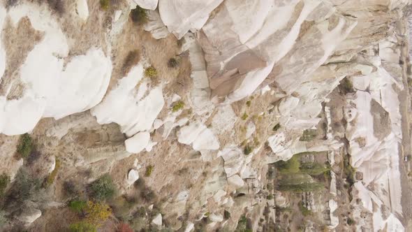 Vertical Video Cappadocia Landscape Aerial View alt