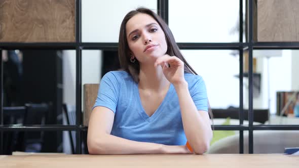 Loss, Woman Reacting To Failure, Stress, Indoor Office alt