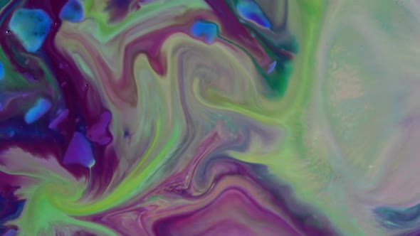 Colorful Liquid Ink Colors Blending Burst Swirl Fluid 8