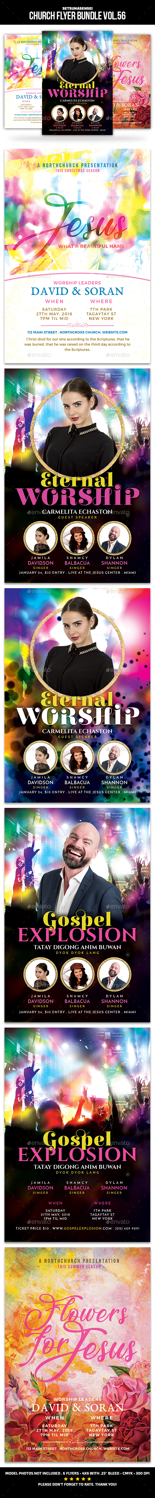 Church Flyer Bundle Vol. 56 - Church Flyers