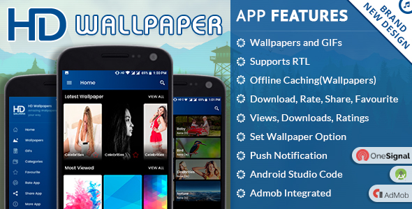 HD Wallpaper with Material Design - CodeCanyon Item for Sale