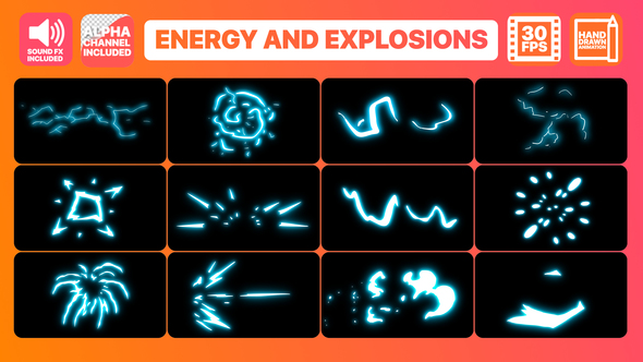 Energy And Explosion Elements | Motion Graphics Pack alt