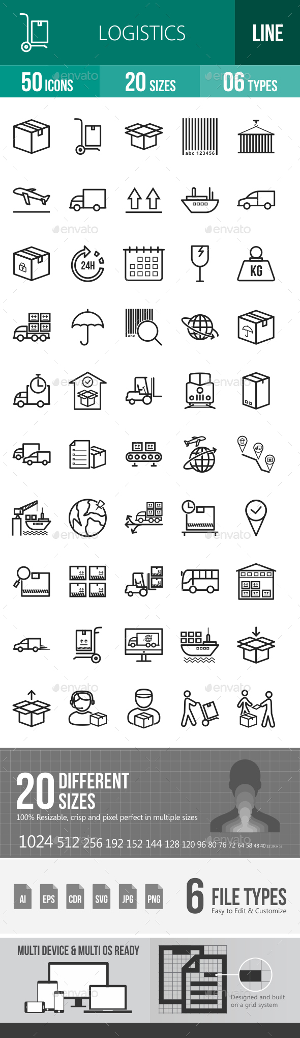 Logistics Line Icons - Icons