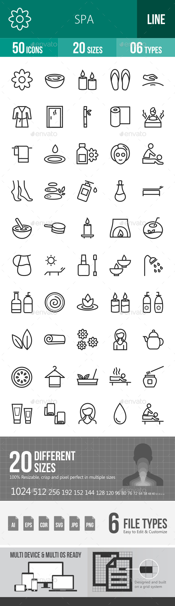 Spa Line Icons - Icons