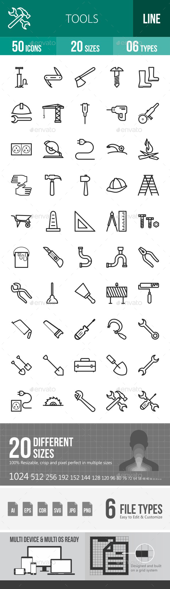 Tools Line Icons - Icons