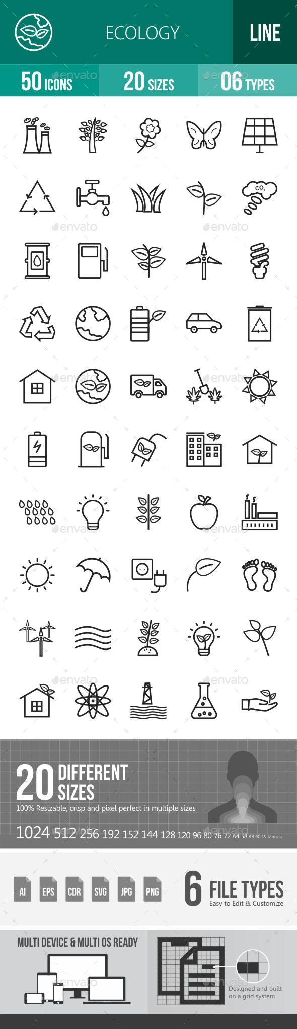 Ecology Line Icons - Icons