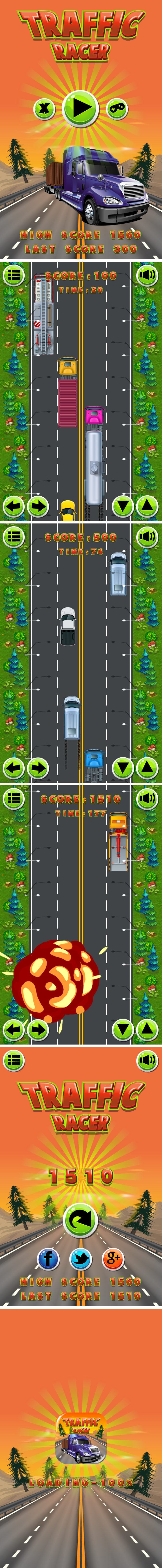 Traffic Racer - HTML5 Game + Mobile Version + AdMob! (Construct 3 | Construct 2 | Capx) - 3