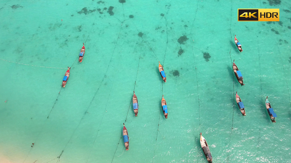 Boats In A Tropical Beach