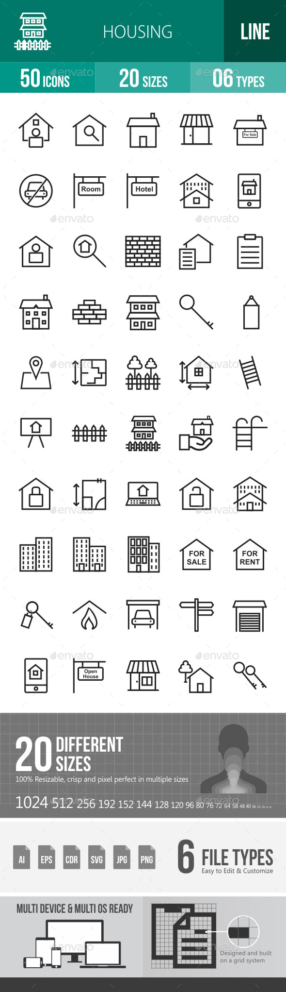 Housing Line Icons - Icons