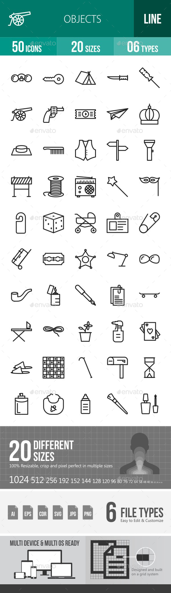 Objects Line Icons - Icons