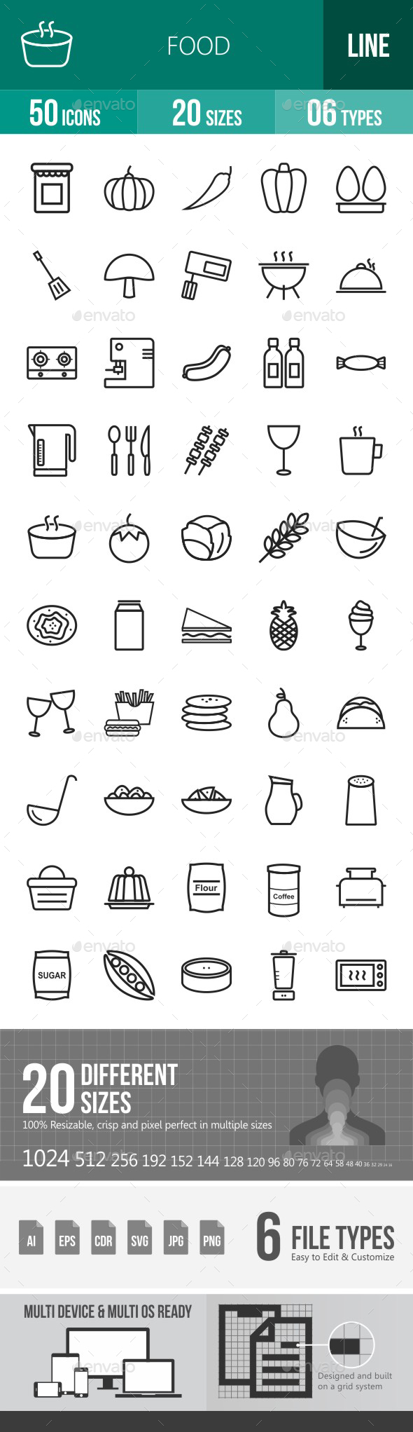 Food Line Icons - Icons