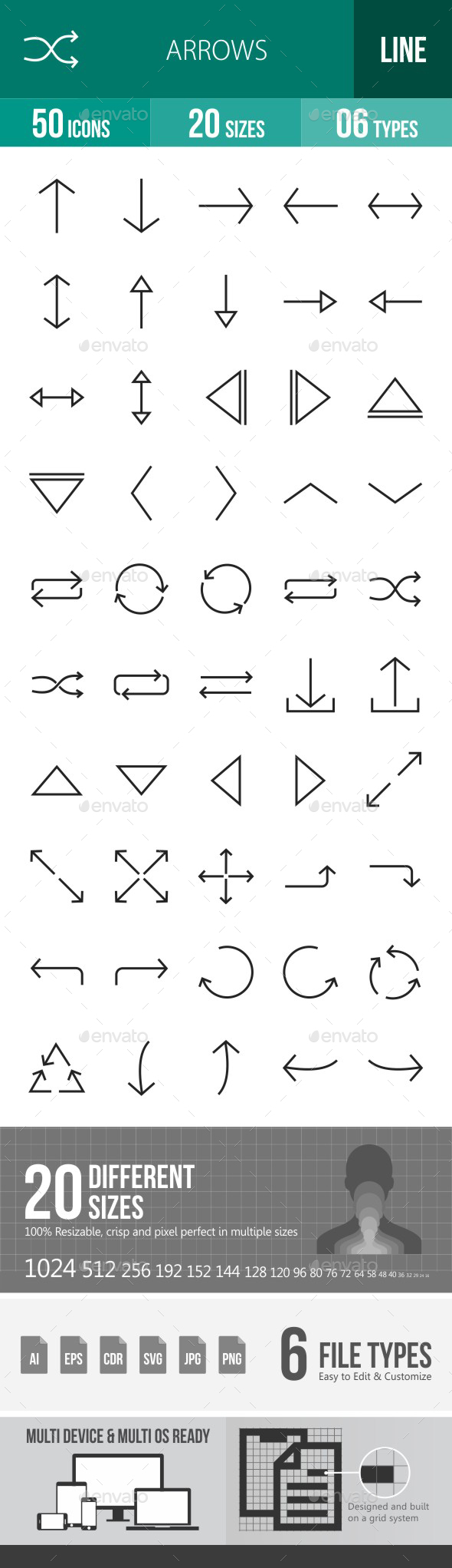 Arrows Line Icons - Icons