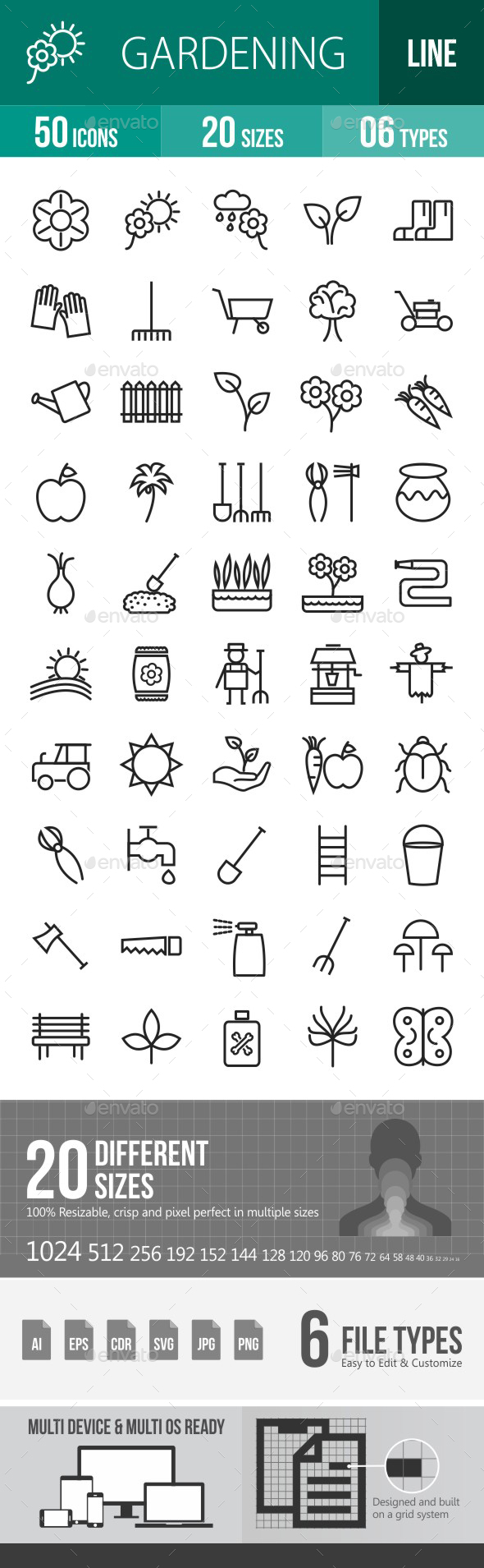 Gardening Line Icons - Icons