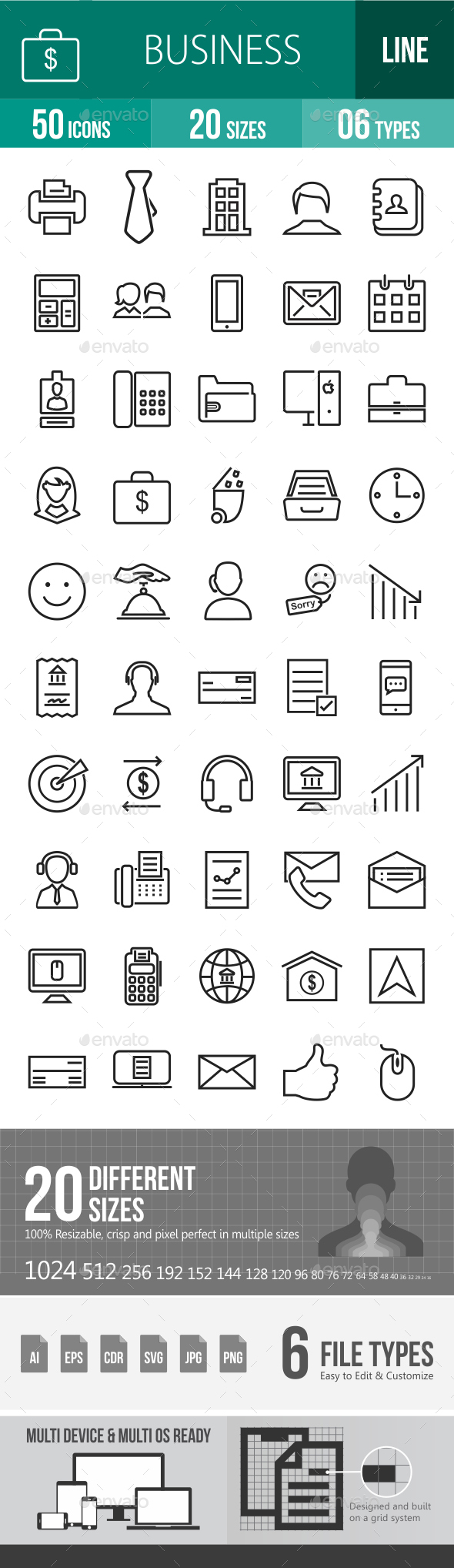 Business Line Icons - Icons