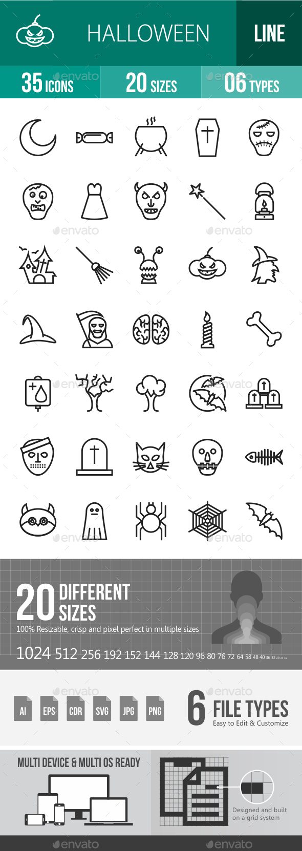 Halloween Line Icons - Icons