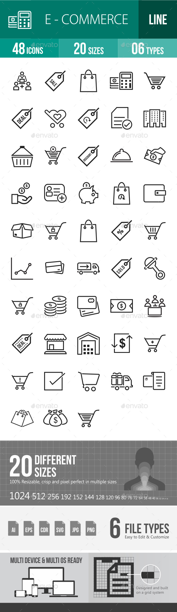Ecommerce Line Icons - Icons