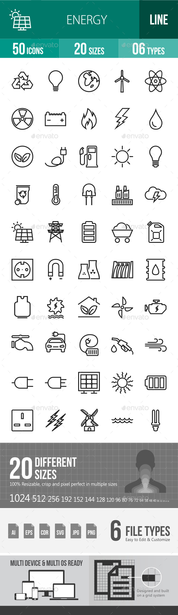 Energy Line Icons - Icons