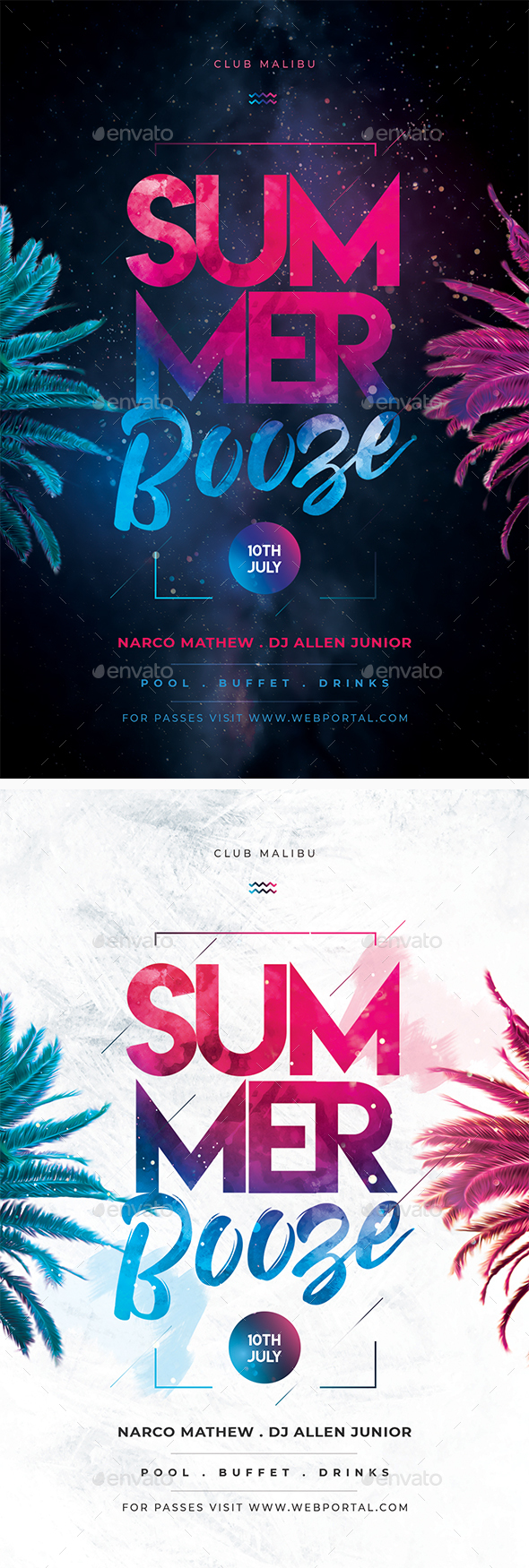 Summer Booze Party Flyer - Clubs & Parties Events