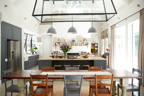 Open Plan Kitchen Diner In A Period, Dining Room To Kitchen Conversion Tables